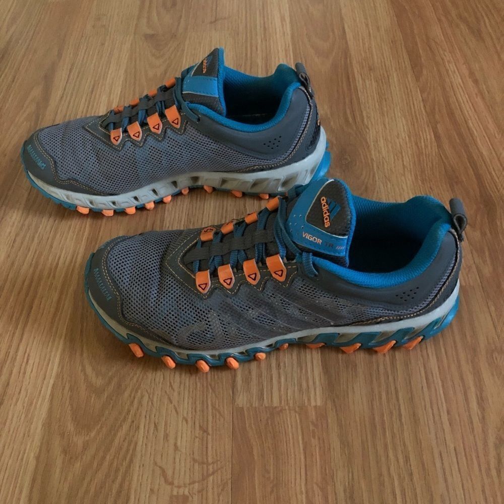 ADIDAS Vigor 4 TR Gray/Blue Trail Running Shoes G99551 - Picture 4 of 10